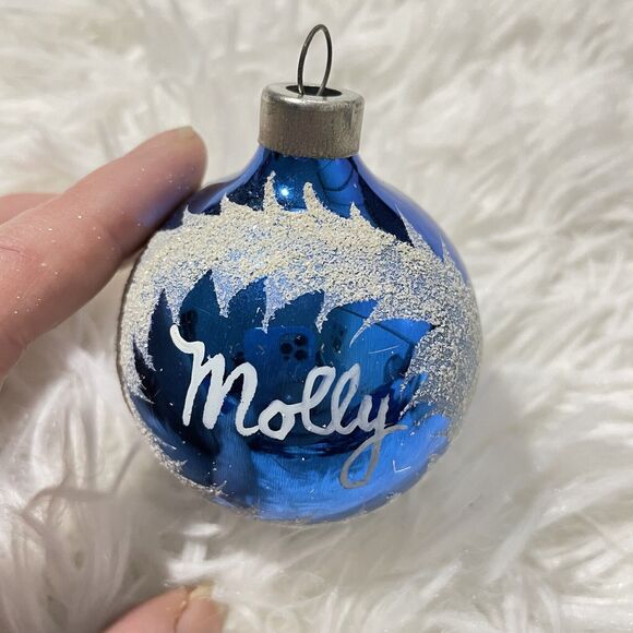 Lot of 6 Hand Mouth Blown Vintage Glass Christmas Ornament 3 in. - Picture 5 of 9